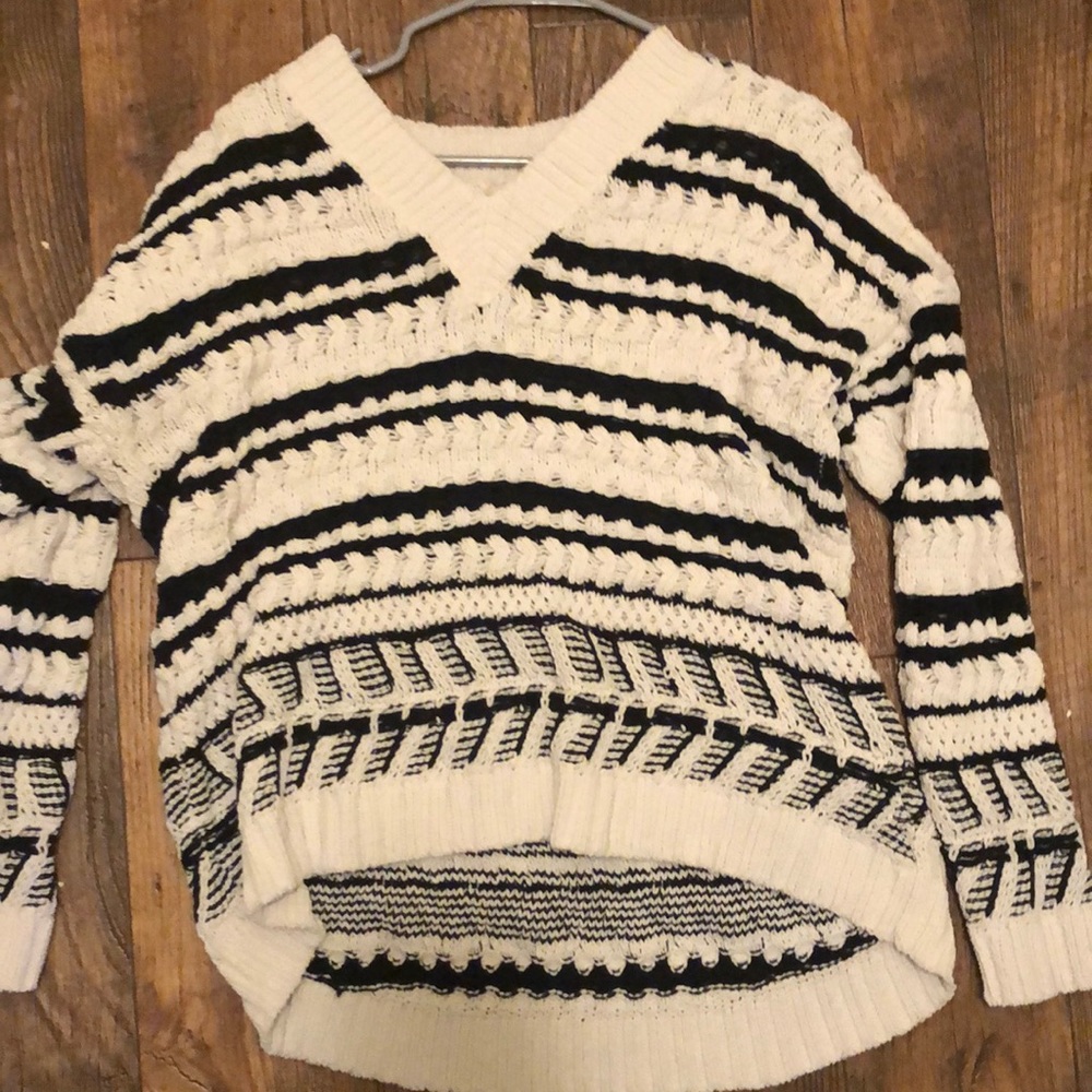 Black and white sweater